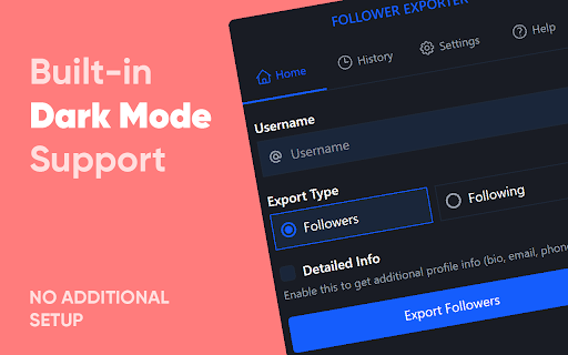 Follower Exporter screenshot