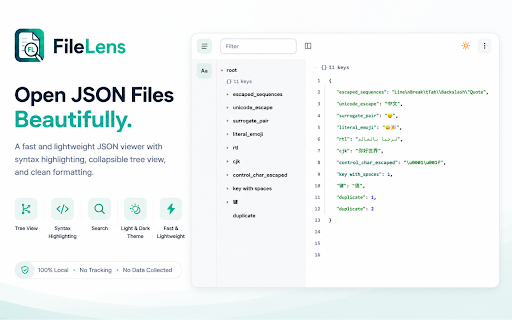 FileLens – Markdown & JSON Viewer screenshot