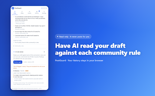 PostGuard for Reddit screenshot