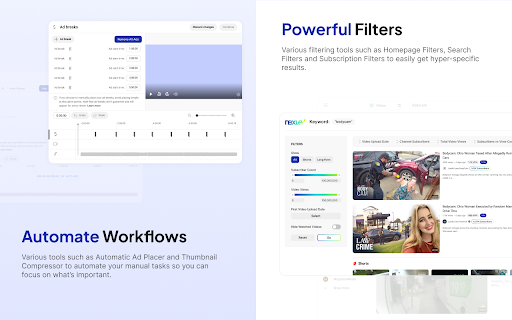 Nexlev YouTube Research & Analytics screenshot