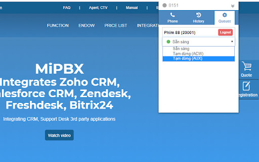 MiPBX CC-AGENT 2023 screenshot