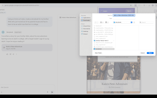 Gemini Storybook Video Exporter & YouTube Uploader screenshot