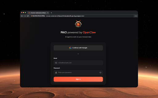 OpenClaw Browser Relay - Powered by PaioClaw screenshot