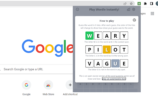 Wordle Game screenshot