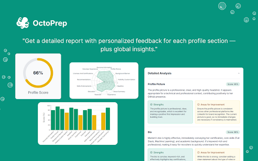 OctoPrep - Profile Review and Job Tracker screenshot