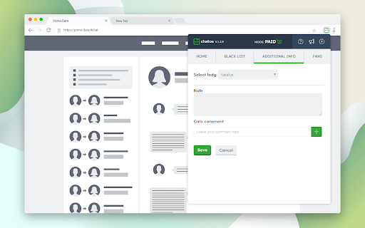 Prime/TalkyTimes/Amour ChatOS chats screenshot