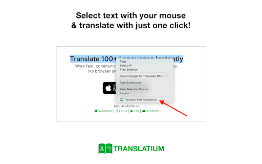 Translate with Translatium screenshot