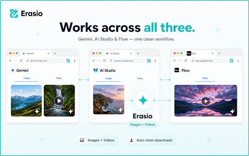 Erasio – Gemini Omni Watermark Remover (Images & Videos) screenshot