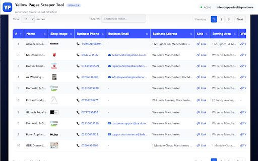 Yellow Pages Scraper Tool – Scrape Business Leads screenshot