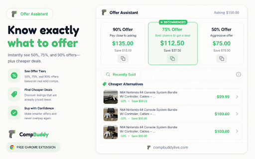 Comp Buddy - Instant Comps When Buying Live screenshot