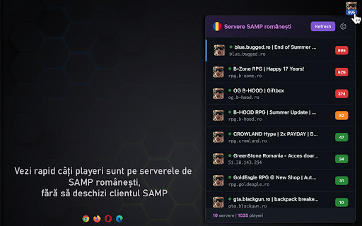 SAMP Server List screenshot