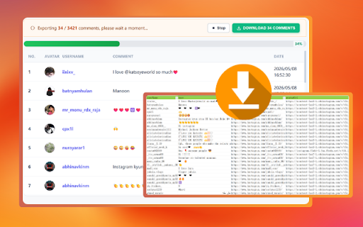IG Comment Export Tool screenshot