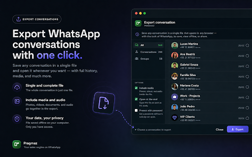 Pragmaz for WhatsApp™ Web screenshot