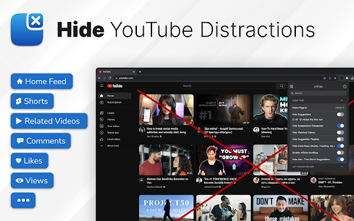 UnTrap for YouTube — Block Shorts, Remove Recommendations, Detox & Focus screenshot