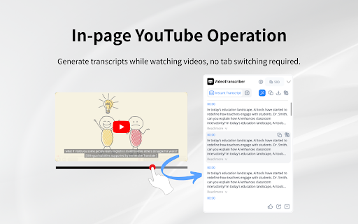 YouTube Transcript & Summary Generator with ChatGPT & Gemini screenshot