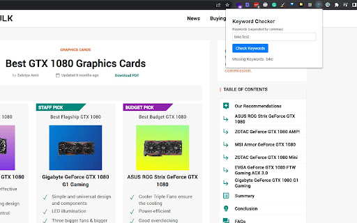Keyword Checker screenshot