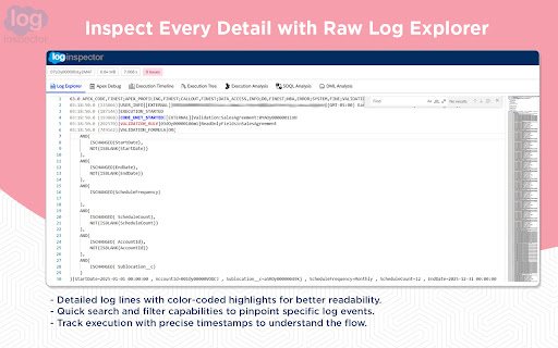 Salesforce Log Inspector screenshot