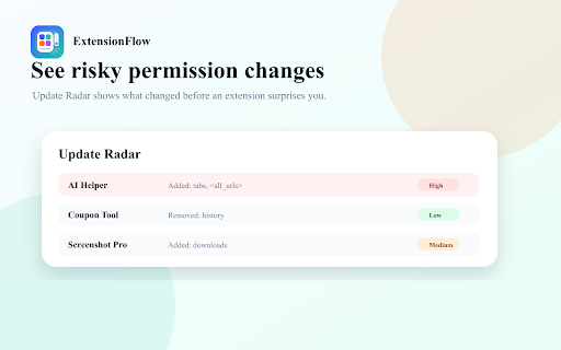 ExtensionFlow Manager screenshot