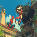 Spiderman Venom Ghibli Style Live Wallpaper icon