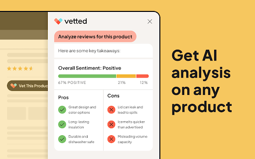 Vetted AI: Your Shopping Agent screenshot