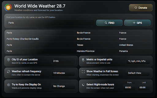 World Wide Weather screenshot