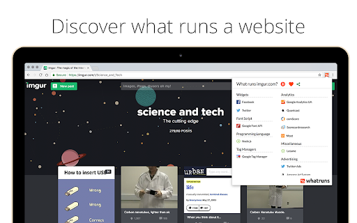 WhatRuns screenshot