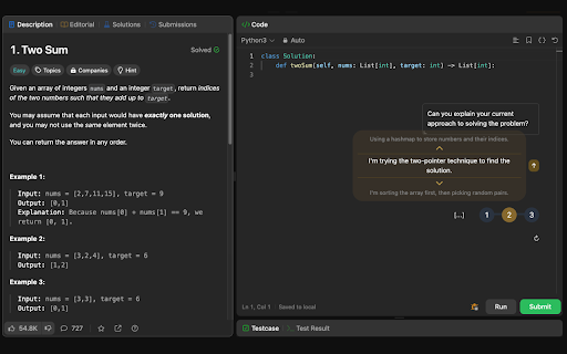 Marble - LeetCode Tutor screenshot