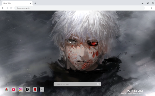 Kaneki Ken One Eyed King Tokyo Ghoul Live Wallpaper screenshot
