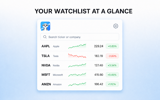 US Stock Tracker - Live Prices, Watchlist, Badge Alerts screenshot