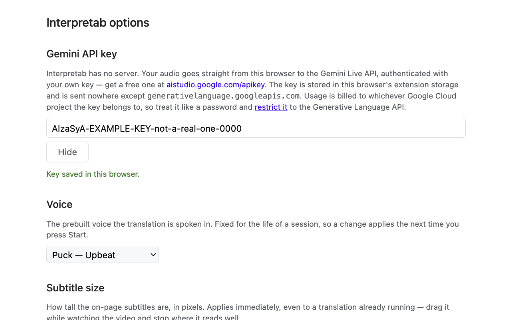 Interpretab screenshot