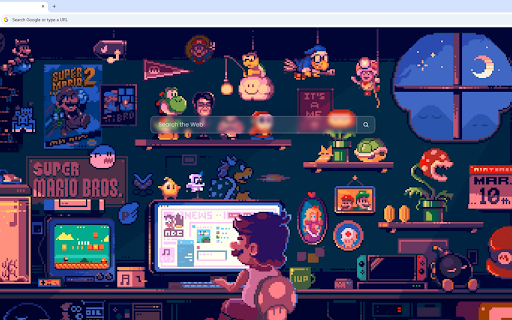 Chill Mario Pixel Live Wallpaper screenshot