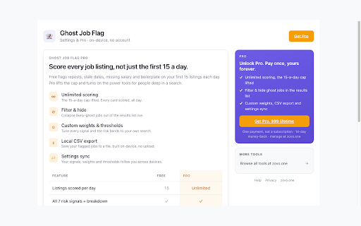 Ghost Job & Stale Listing Flag screenshot