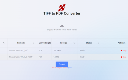 TIFF to PDF Converter screenshot