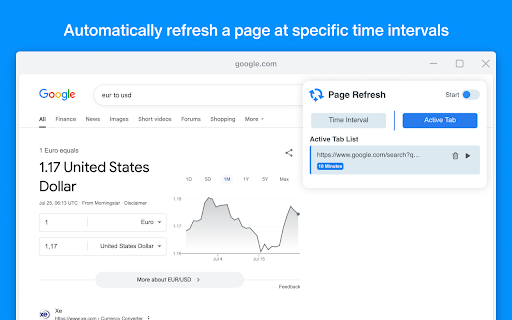 Auto refresh page - reload page screenshot