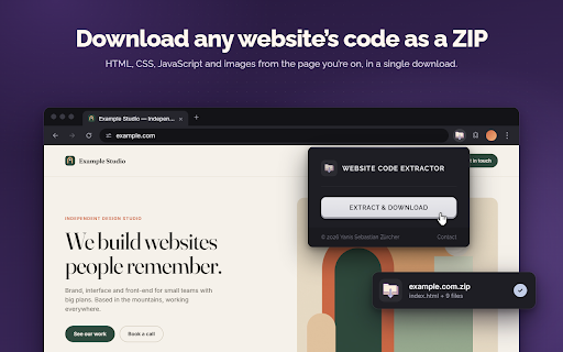 Website Code Extractor screenshot