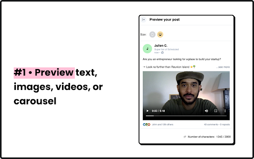 Scheduled Preview screenshot