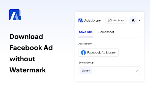Ad Library：Save Facebook ad video without watermark screenshot