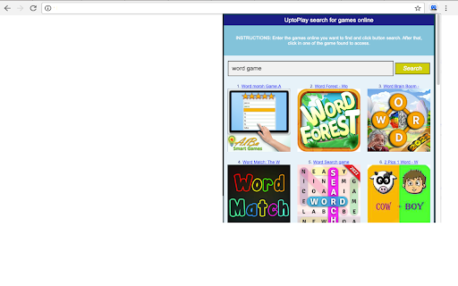 UptoPlay search for games online screenshot
