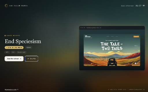Winner of the Day — Web Design Awards screenshot