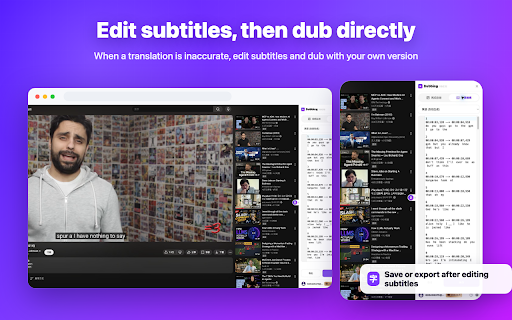 YouTube Dubbing – Translate & Dub screenshot