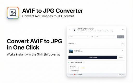 AVIF to JPG screenshot