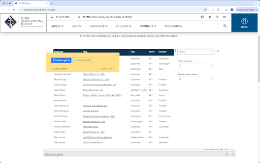 BI Data Extractor by Table Capture screenshot