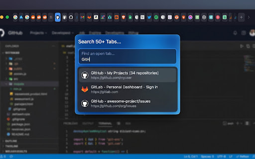 Tab Search Pro screenshot