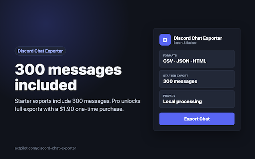 Discord Chat Exporter - Export & Backup screenshot