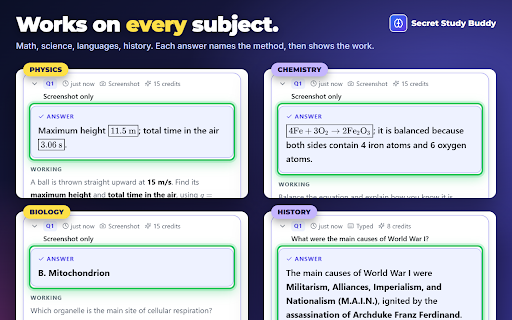 Secret Study Buddy — AI Study Assistant screenshot