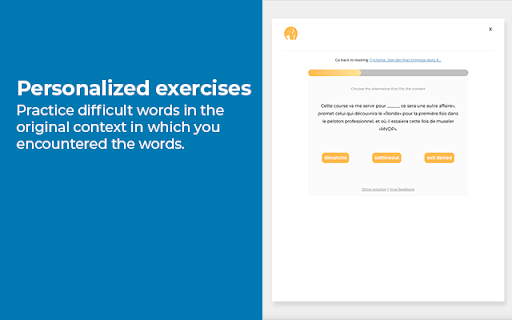 The Zeeguu Reader screenshot