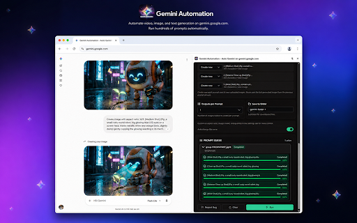Gemini Automation - Auto Gemini on gemini.google.com screenshot