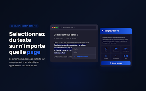 Compteur de Mots et Caractères - Gratuit, Temps Réel en Français screenshot