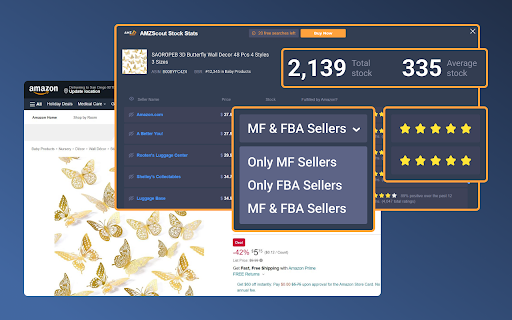 AMZScout Stock Stats - Amazon Stock Level Spy screenshot