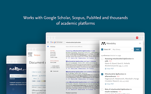 Mendeley Web Importer screenshot